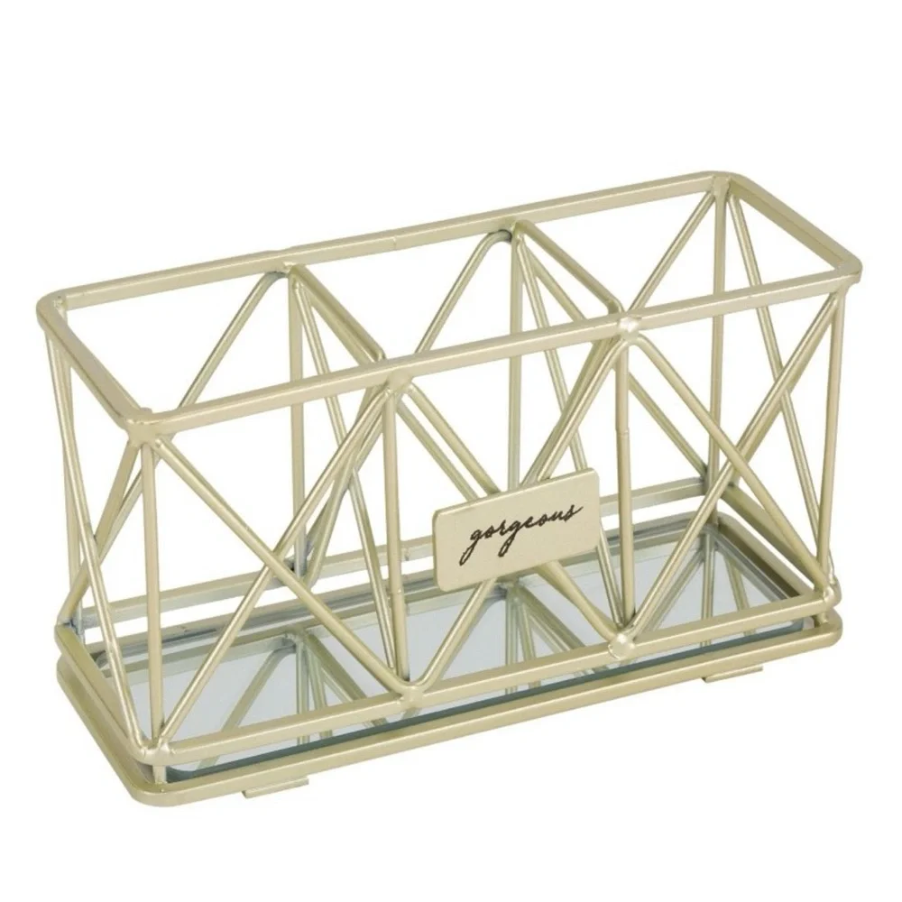 Gold Makeup Brush Holder